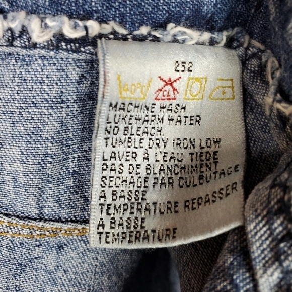 Vintage Midi Denim  Skirt 13 Blue Fade Front Slit Cotton Ginny Coastal Festival - Picture 9 of 10